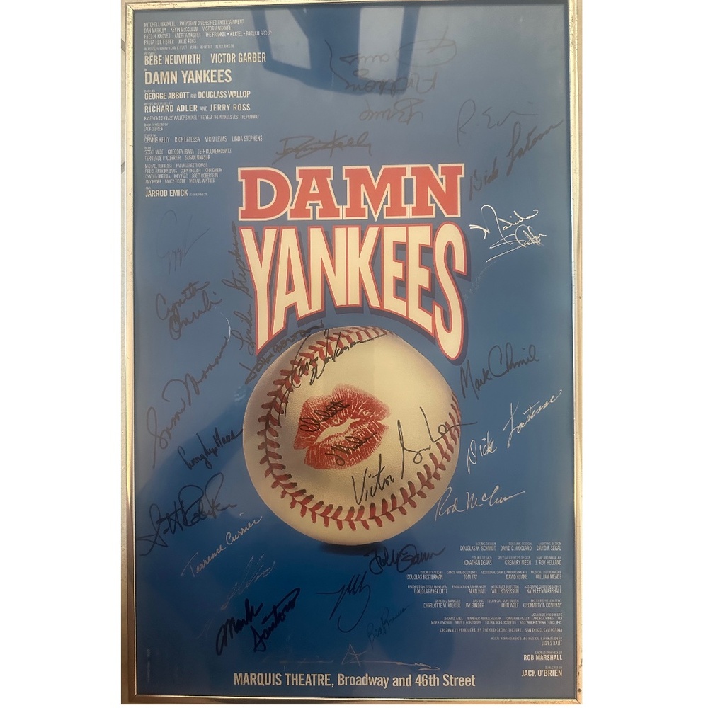 Damn Yankees Marquis Theater NYC 1994 Signed Broadway Poster 22" x 14"